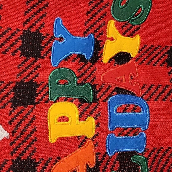 George Holiday UGLY Christmas Vneck sweater - Picture 5 of 7